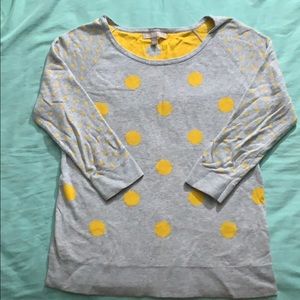 Light weight grey and yellow sweater will be donated 5/2024